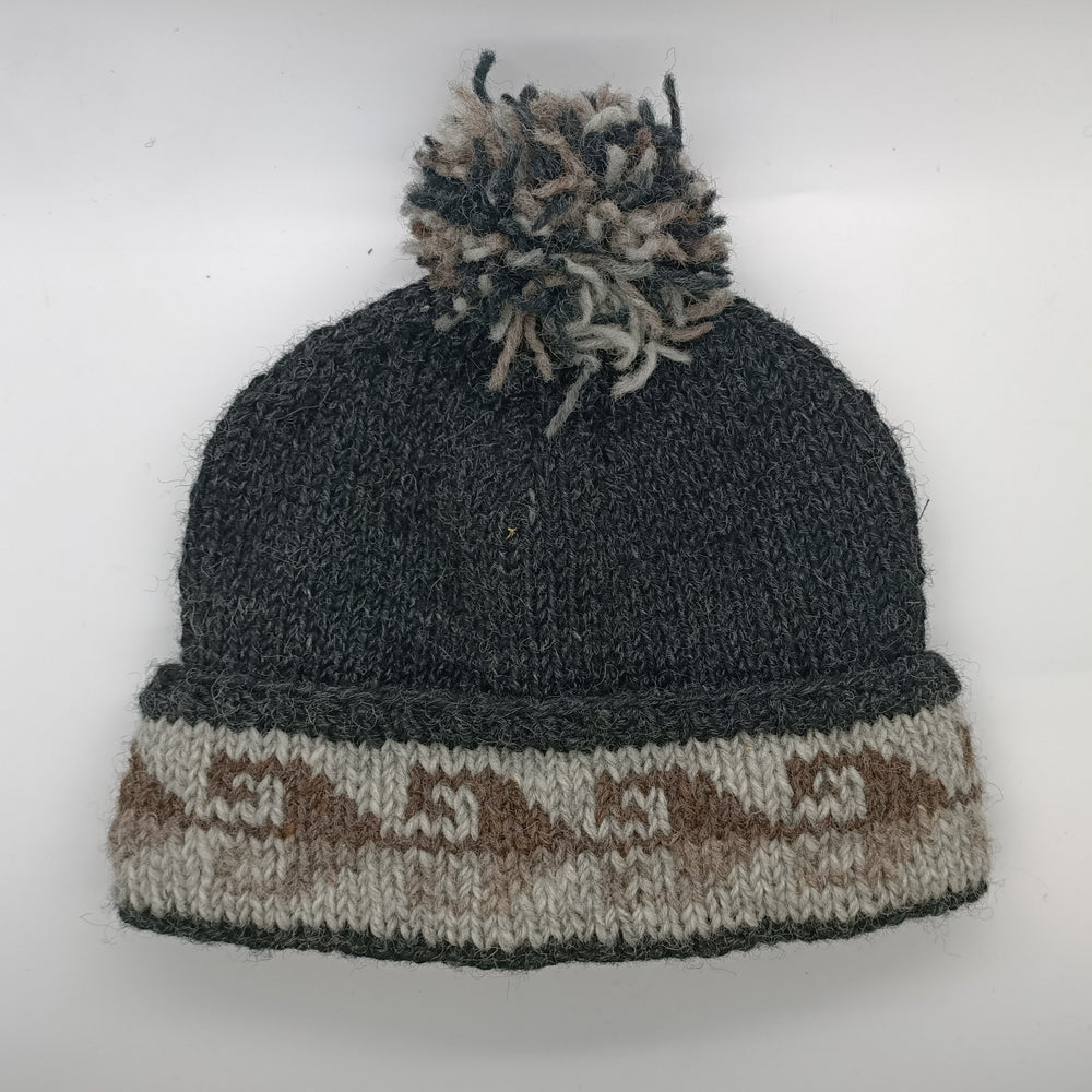 
                  
                    Load image into Gallery viewer, Aztec Wool Pompom Hat
                  
                