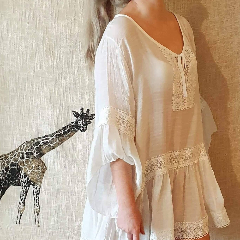 
                  
                    Load image into Gallery viewer, Babydoll-Top-White
                  
                