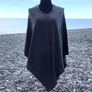 
                  
                    Load image into Gallery viewer, Cashmere Poncho V-Neck
                  
                