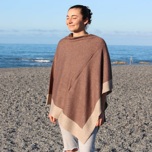 
                  
                    Load image into Gallery viewer, Cashmere Two Tone Poncho
                  
                
