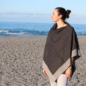 
                  
                    Load image into Gallery viewer, Cashmere Two Tone Poncho
                  
                