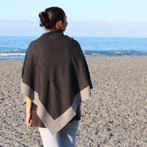 
                  
                    Load image into Gallery viewer, Cashmere Two Tone Poncho
                  
                