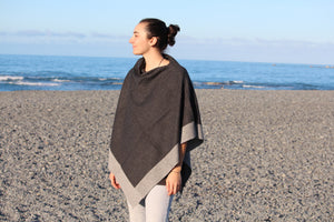 
                  
                    Load image into Gallery viewer, Cashmere Two Tone Poncho
                  
                