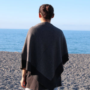 
                  
                    Load image into Gallery viewer, Cashmere Two Tone Poncho
                  
                