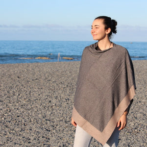 
                  
                    Load image into Gallery viewer, Cashmere Two Tone Poncho
                  
                