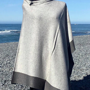 
                  
                    Load image into Gallery viewer, Cashmere Two Tone Poncho
                  
                