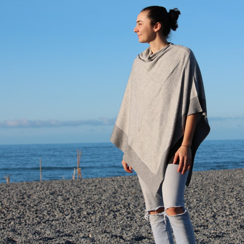 Cashmere Two Tone Poncho