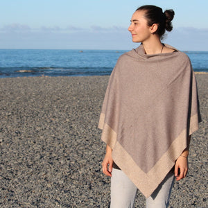 
                  
                    Load image into Gallery viewer, Cashmere Two Tone Poncho
                  
                