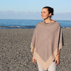 
                  
                    Load image into Gallery viewer, Cashmere Two Tone Poncho
                  
                