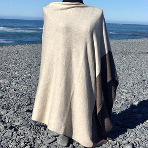 
                  
                    Load image into Gallery viewer, Cashmere Two Tone Poncho
                  
                