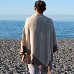 
                  
                    Load image into Gallery viewer, Cashmere Two Tone Poncho
                  
                