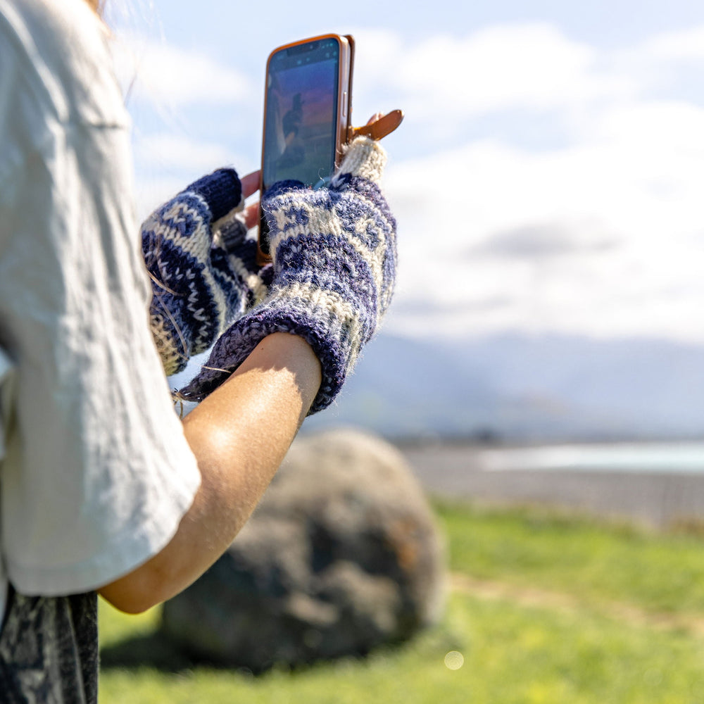 
                  
                    Load image into Gallery viewer, Nepal Fingerless Gloves
                  
                