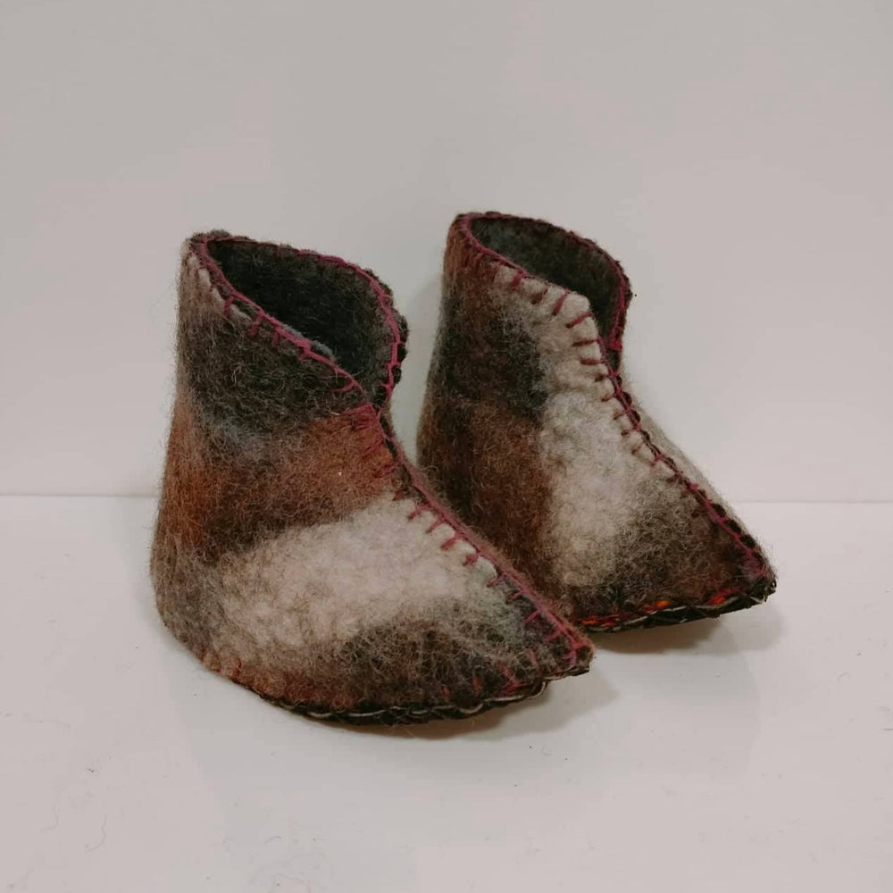 
                  
                    Load image into Gallery viewer, Felted Wool Childrens Slippers
                  
                