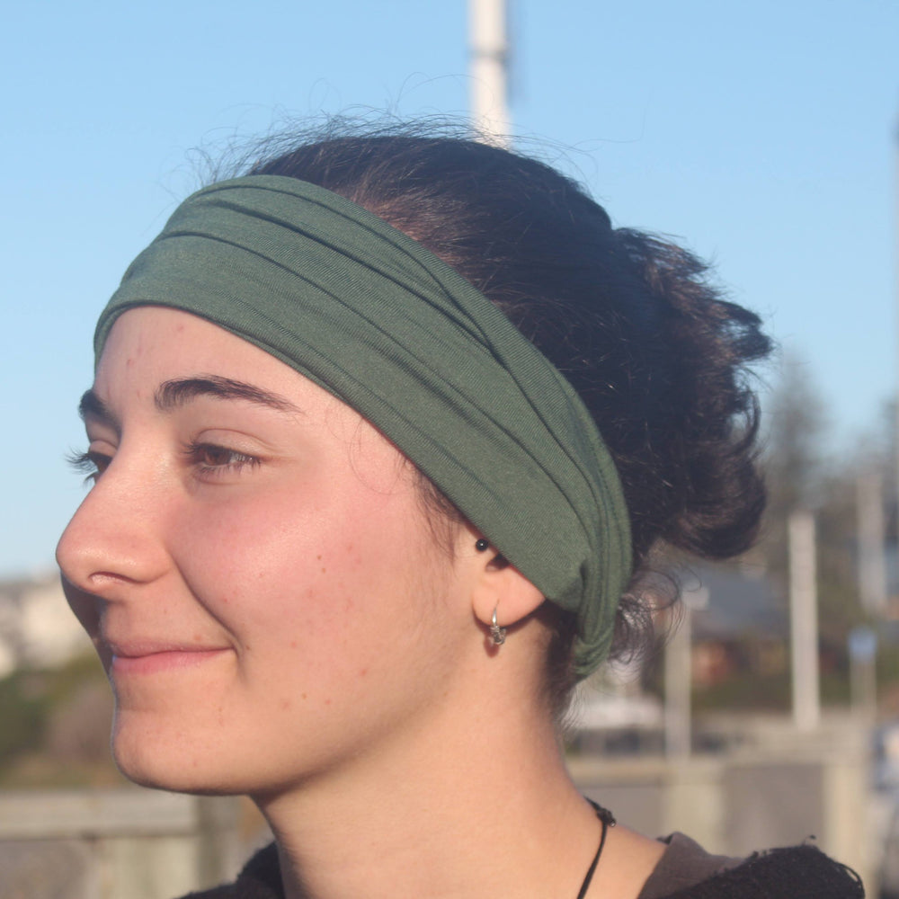 
                  
                    Load image into Gallery viewer, Head band Cotton Army Green
                  
                