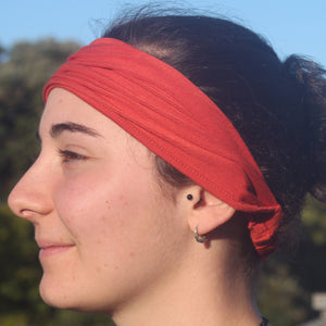 
                  
                    Load image into Gallery viewer, Head Band Rust Soft Cotton
                  
                