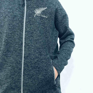 
                  
                    Load image into Gallery viewer, Mens Grey Knit Fleece Jacket 202KJ
                  
                