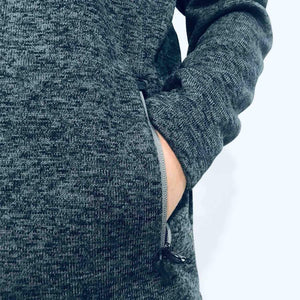 
                  
                    Load image into Gallery viewer, Mens Grey Knit Fleece Jacket 202KJ
                  
                