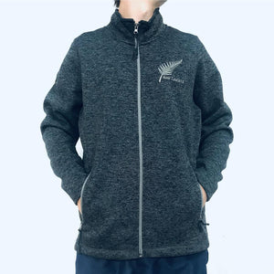 
                  
                    Load image into Gallery viewer, Mens Grey Knit Fleece Jacket 202KJ
                  
                