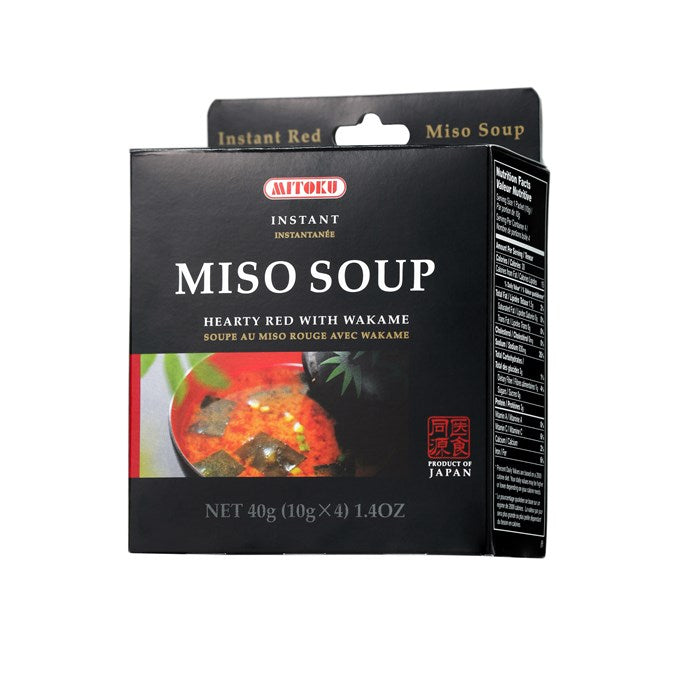 Instant Miso Soup- Hearty Red with Wakane - 10G X 4