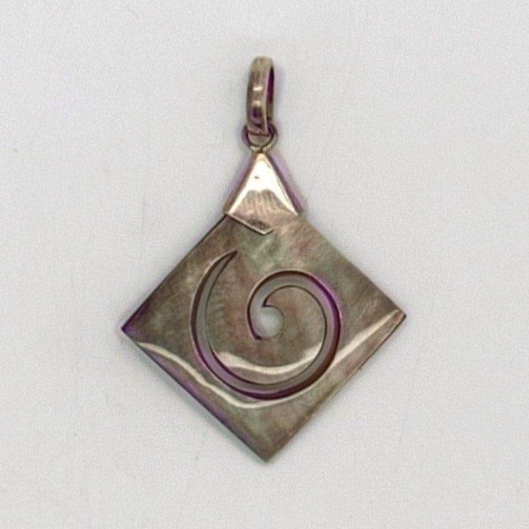 Mother of Pearl Spiral Diamond Pendant