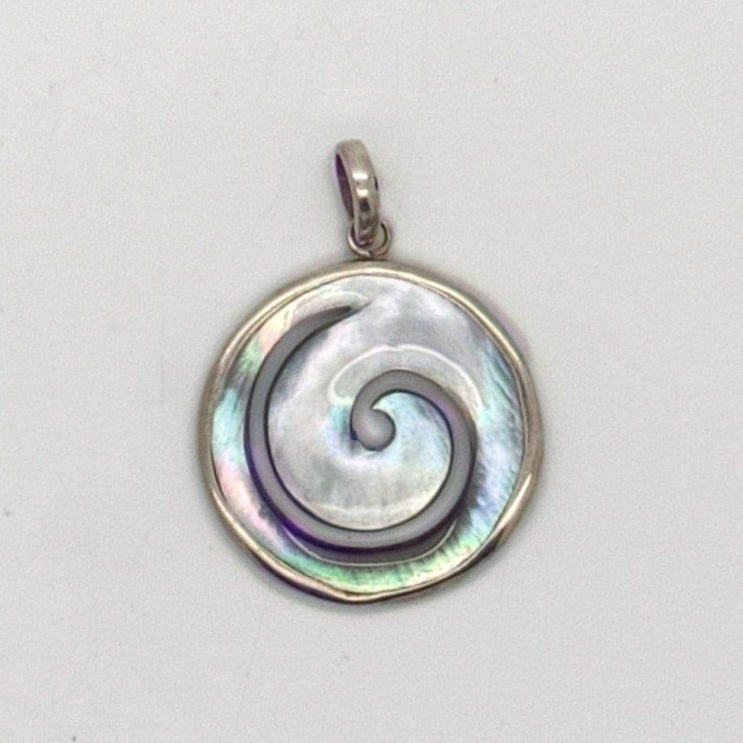 Mother of Pearl Spiral Pendant 1
