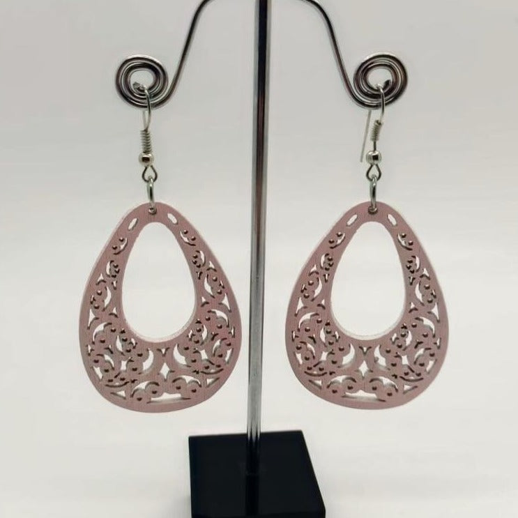 Painted Wood Earrings