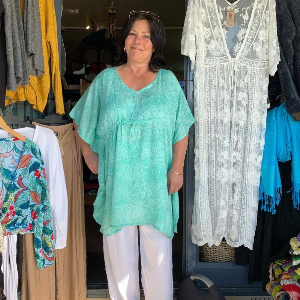 
                  
                    Load image into Gallery viewer, Paisley Kaftan Top
                  
                