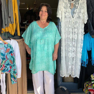 
                  
                    Load image into Gallery viewer, Paisley Kaftan Top
                  
                