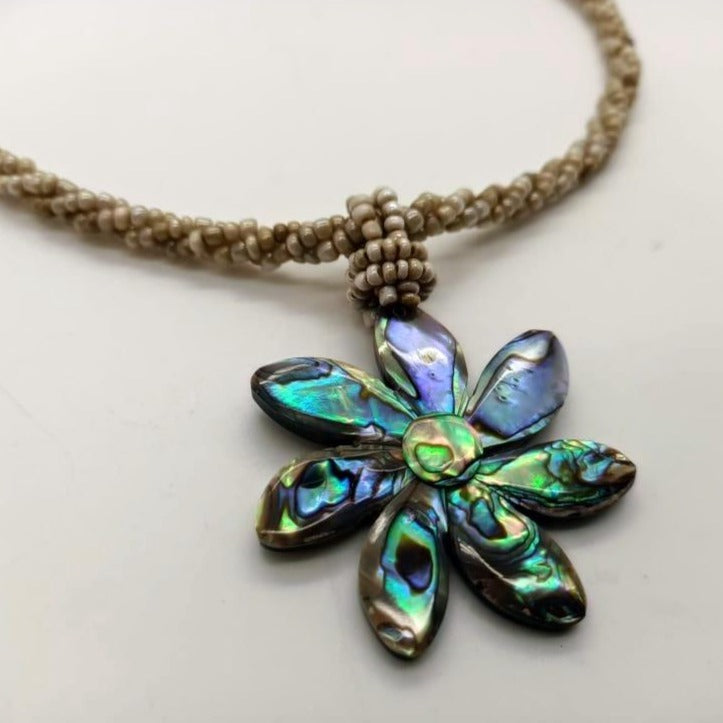 Paua Flower Necklace
