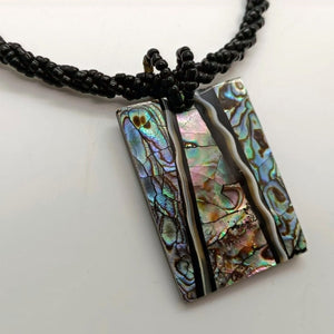 
                  
                    Load image into Gallery viewer, Paua Rectangle Necklace
                  
                