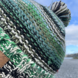 
                  
                    Load image into Gallery viewer, Pom Pom Striped Beanie
                  
                