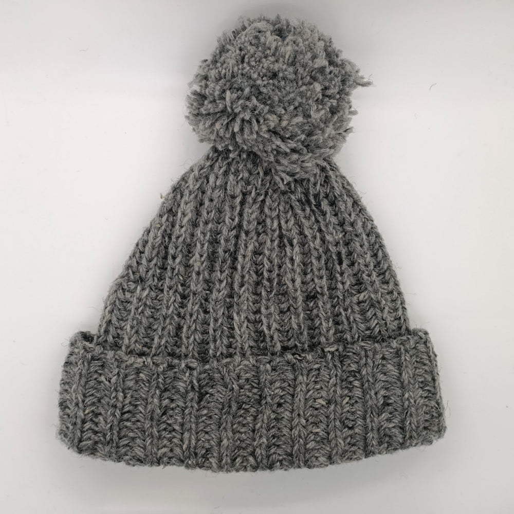 Ribbed Pom Pom Hat