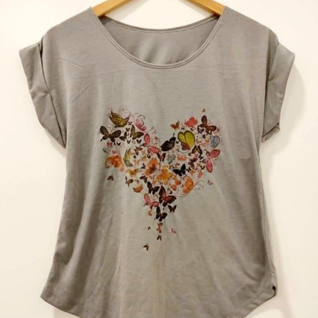 T Shirt Floral Heart