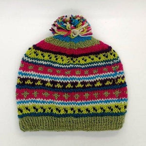 
                  
                    Load image into Gallery viewer, Wool Stripe Pom-Pom Hat
                  
                