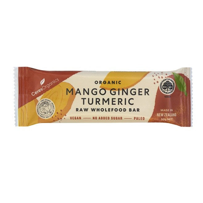 Organic Wholefood Bar- Mango,Ginger,Turmeric